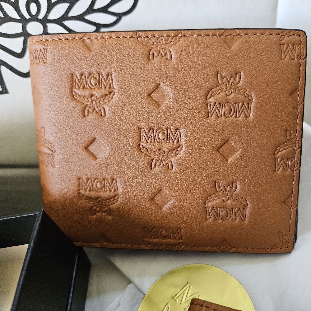 Leather MCM Bi-fold Wallet